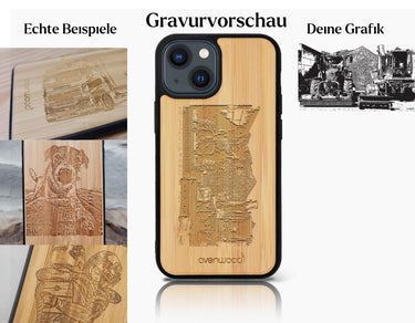 INDIVIDUELL iPhone 15 Bambus-Kunststoff